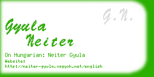 gyula neiter business card
